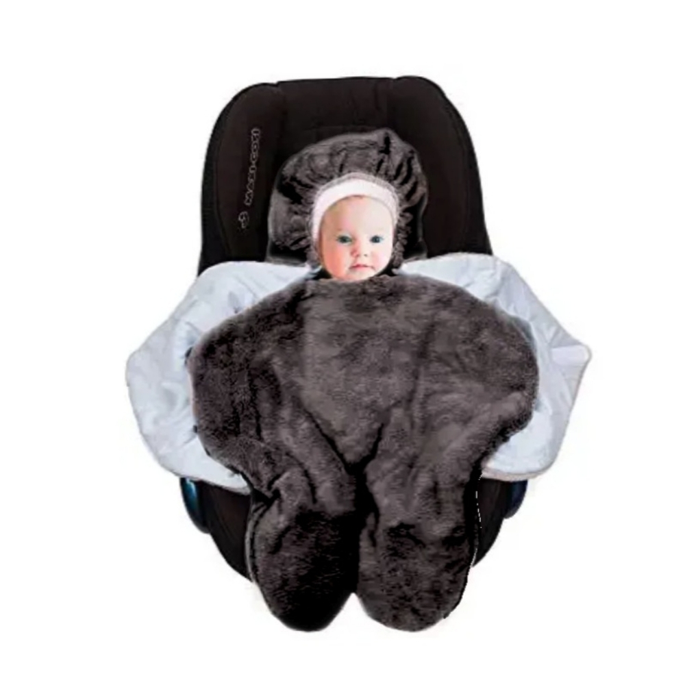NWT SWADDYL Brown/Cream Multi-Use Baby Blanket - Picture 4 of 5